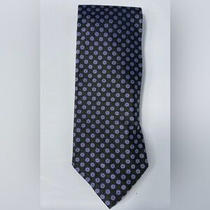 BURBERRY LONDON DOTS Green Navy Blue Men's Silk Tie